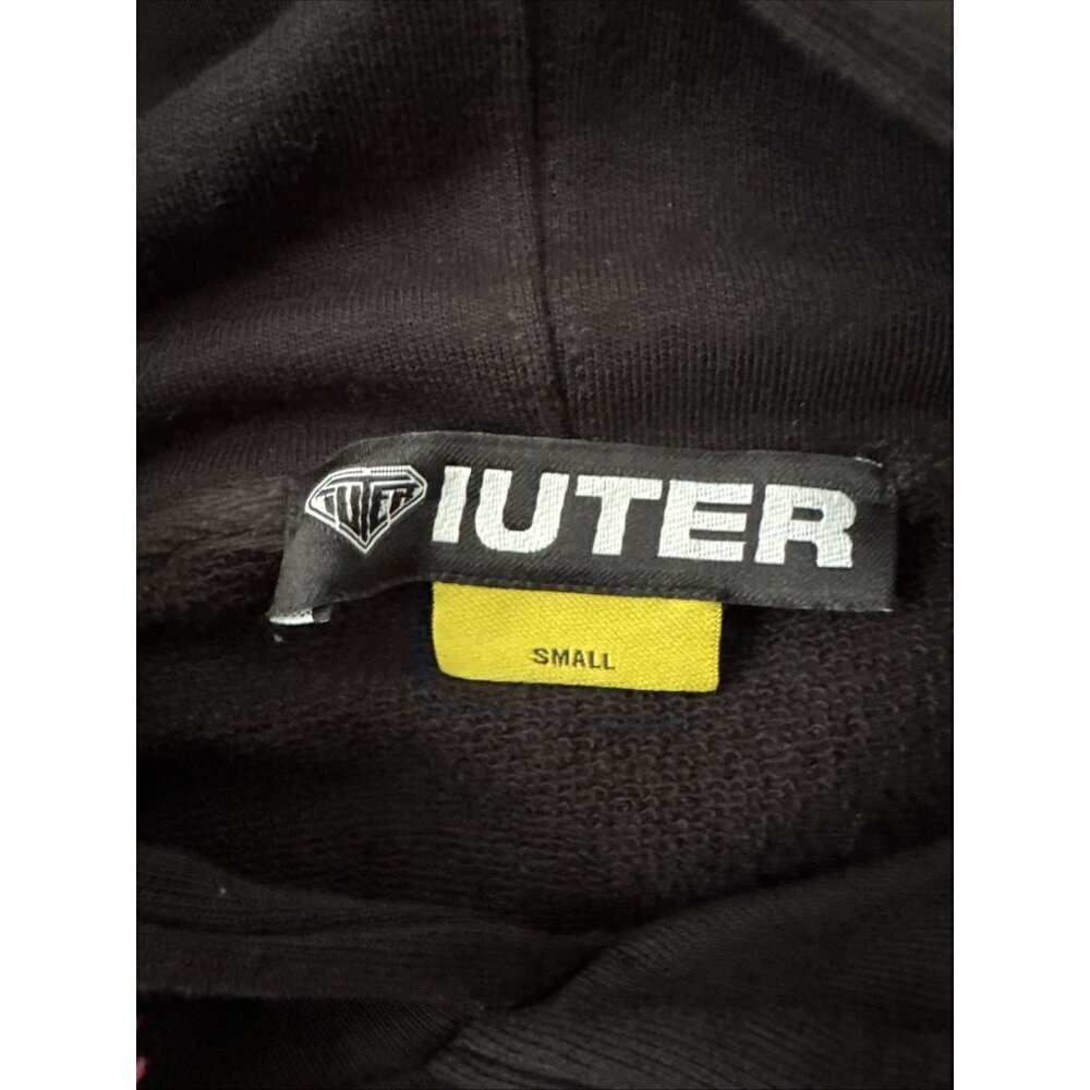 Iuter Made In Italy Men's Hoodie Black Dino Park Size S - Picture 6 of 7